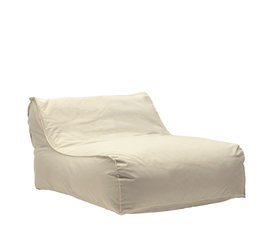 Πουφ Πολυθρόνα LAMAI 100% Αδιάβροχο Με UV Προστασία Μπεζ Ύφασμα 105x110x60cm
