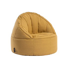 Πουφ Πολυθρόνα LINDE Κίτρινο Ύφασμα 70x75cm