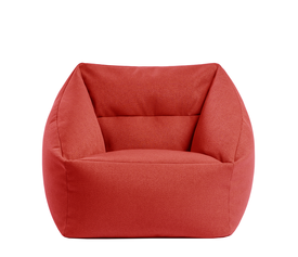 Πουφ Πολυθρόνα MAZIA Κόκκινο Ύφασμα 64x64x66.5cm