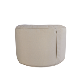 Πουφ Σκαμπό ORIANE 100% Αδιάβροχο Με UV Προστασία Αποσπώμενο Κάλυμμα Μπεζ Ύφασμα 60x60x34cm
