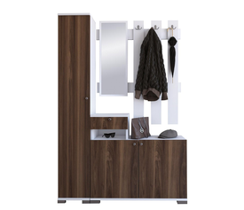 Έπιπλο Εισόδου Με Καθρέπτη ZIKHONA Καρυδί Μοριοσανίδα/Γυαλί 120x33x177cm