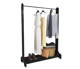 Κρεμάστρα Δαπέδου ORATILE Μαύρο Μοριοσανίδα/Μέταλλο 89x35x128cm