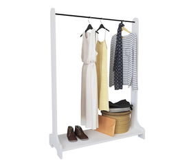 Κρεμάστρα Δαπέδου ORATILE Λευκό Μοριοσανίδα/Μέταλλο 89x35x128cm