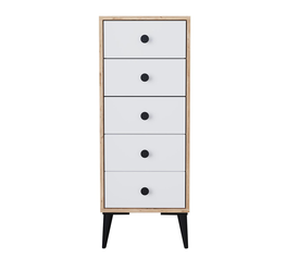 Συρταριέρα AMARI Δρυς/Λευκό Μοριοσανίδα 43x43x114cm