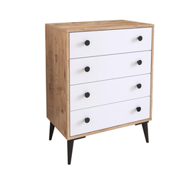 Συρταριέρα AMARI Δρυς/Λευκό Μοριοσανίδα 72x43x96cm