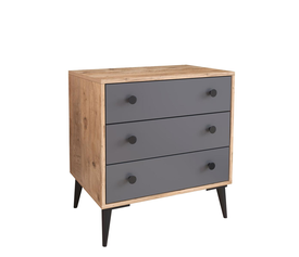 Συρταριέρα AMARI Δρυς/Ανθρακί Μοριοσανίδα 72x43x79cm