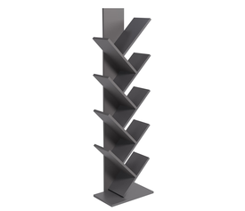 Βιβλιοθήκη AZIZI Ανθρακί Μοριοσανίδα 35x19.5x130cm