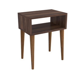 Κομοδίνο GANIRU Καρυδί Μοριοσανίδα/Ξύλο 45x30x60cm