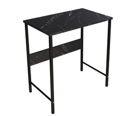 Γραφείο JENSKI Μαύρο/Όψη Μαρμάρου Μέταλλο/Μοριοσανίδα 74x72x45cm