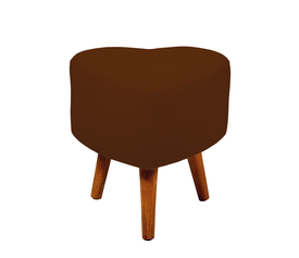 Πουφ HOGAN Καφέ Υφασμα/Μοριοσανίδα 35x35x41cm