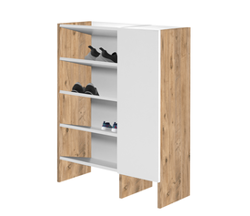 Παπουτσοθήκη RUBY Φυσικό/Λευκό Μοριοσανίδα 81x32x100cm