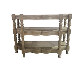 ΚΟΝΣΟΛΑ  ΔΡΥΙΝΗ ΓΚΡΙ ΑΝΤΙΚΕ 113X45X82cm