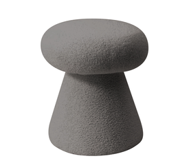 Σκαμπό TRIACYTIS Γκρι Ύφασμα Teddy 38x38x42cm