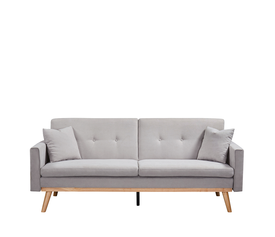 Καναπές Κρεβάτι BELVIA Ανοιχτό Γκρι 202x89x83cm