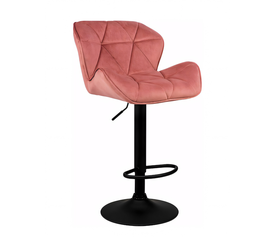 Σκαμπό Bar HERMOSO Με Πλάτη Πτυσσόμενο Σάπιο Μήλο Βελούδο/Μέταλλο 36x48x91-111cm