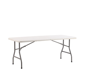 Τραπέζι Catering LIME Πτυσσόμενο (Βαλίτσα) Λευκό/Γκρι HDPE/Μέταλλο 180x75x74cm