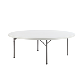 Τραπέζι Catering Στρογγυλό TILIA Πτυσσόμενο Λευκό/Γκρι HDPE/Μέταλλο Φ150cm