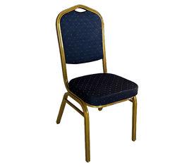 Καρέκλα Catering AUREVIA Μπλε/Χρυσό Ύφασμα/Μέταλλο 57x40x93cm