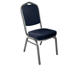 Καρέκλα Catering AUREVIA Μπλε/Ασημί Ύφασμα/Μέταλλο 57x40x93cm