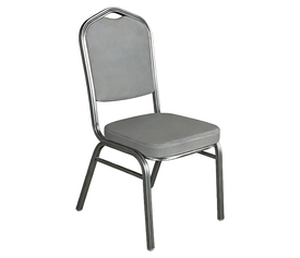 Καρέκλα Catering AUREVIA Γκρι/Ασημί Ύφασμα/Μέταλλο 57x40x93cm
