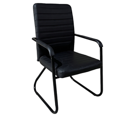 Καρέκλα Επισκέπτη AERIX Μαύρο PU/Μέταλλο 54x60x96cm
