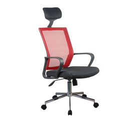Καρέκλα Γραφείου Κόκκινο/Μαύρο Mesh 58x59x116-124.5cm