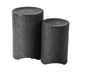 ROLE SIDE TABLE SET 2ΤΕΜ ΑΝΘΡΑΚΙ 36x36x56