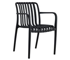 Πολυθρόνα Κήπου TAHITI Μαύρο PP 58x56x81cm