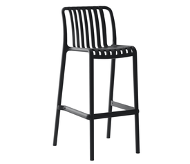 Σκαμπό Bar TAHITI Μαύρο PP 47x38x102cm