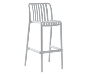 Σκαμπό Bar TAHITI Λευκό PP 47x38x102cm