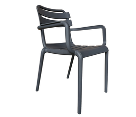 Πολυθρόνα Κήπου HAWAII Γκρι PP 59x48.5x82.5cm