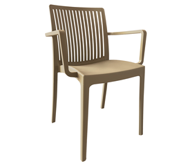 Πολυθρόνα Κήπου BARTS Μπεζ PP 53x55.2x82cm