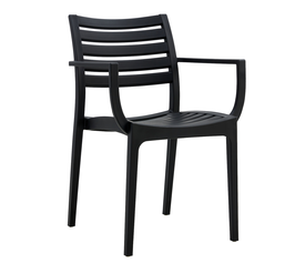 Πολυθρόνα Κήπου BORA-BORA Μαύρο PP 57x57x83cm