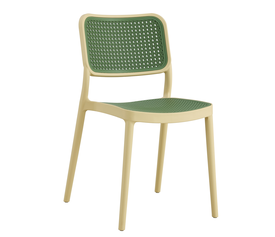 Καρέκλα Κήπου CAYMAN Μπεζ/Λαδί PP 52.5x51x80cm