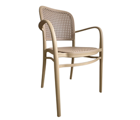 Πολυθρόνα Κήπου CANARY Cappuccino PP 55x52x86cm