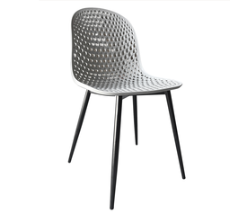 Καρέκλα Κήπου WHITSUNDAY Γκρι/Μαύρο PP/Μέταλλο 51x45x85cm