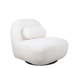 Πολυθρόνα Περιστρεφόμενη METIS Μπεζ Ύφασμα 83x87x75cm