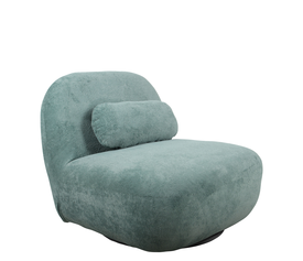 Πολυθρόνα Περιστρεφόμενη METIS Πράσινο Ύφασμα 83x87x75cm