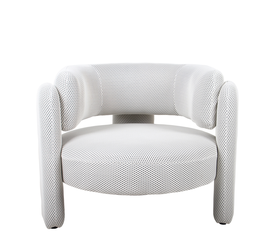Πολυθρόνα ADRASTEA Λευκό Ύφασμα 94x88x73cm