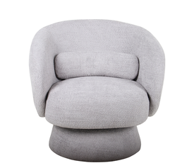 Πολυθρόνα Περιστρεφόμενη THEBE Γκρι Ύφασμα 77.5x74x78cm