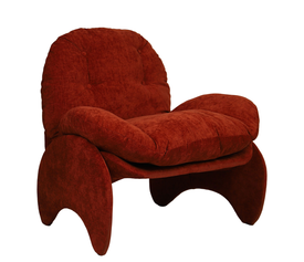 Πολυθρόνα ANANKE Πορτοκαλί Ύφασμα/Μέταλλο/Ξύλο 85x78x84cm