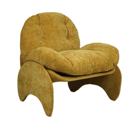 Πολυθρόνα ANANKE Κίτρινο Ύφασμα/Μέταλλο/Ξύλο 85x78x84cm