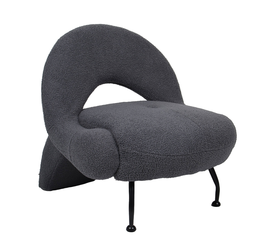 Πολυθρόνα PASIPHAE Γκρι Ύφασμα/Μέταλλο/Ξύλο 80x86x80cm