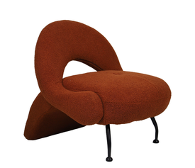 Πολυθρόνα PASIPHAE Πορτοκαλί Ύφασμα/Μέταλλο/Ξύλο 80x86x80cm