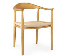 Καρέκλα Επαγγελματική ELARA Φυσικό Ξύλο/Σχοινί 50x42x76.5cm