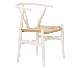 Καρέκλα Επαγγελματική DIONE Λευκό Ξύλο/Σχοινί 49x42x78cm