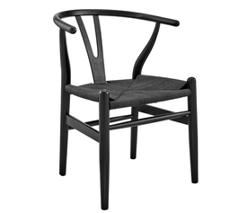 Καρέκλα Επαγγελματική DIONE Μαύρο Ξύλο/Σχοινί 49x42x78cm