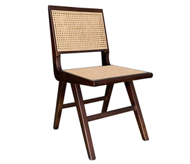 Καρέκλα Επαγγελματική COEUS Wenge/Φυσικό Ξύλο/Rattan 44x41x86cm