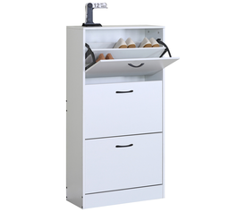 Παπουτσοθήκη BRANTLEY Λευκό Μοριοσανίδα 60x24x116cm