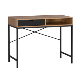 Γραφείο ArteLibre FENWICK Δρυς/Μαύρο Μοριοσανίδα/Μέταλλο 98x48x76.3cm